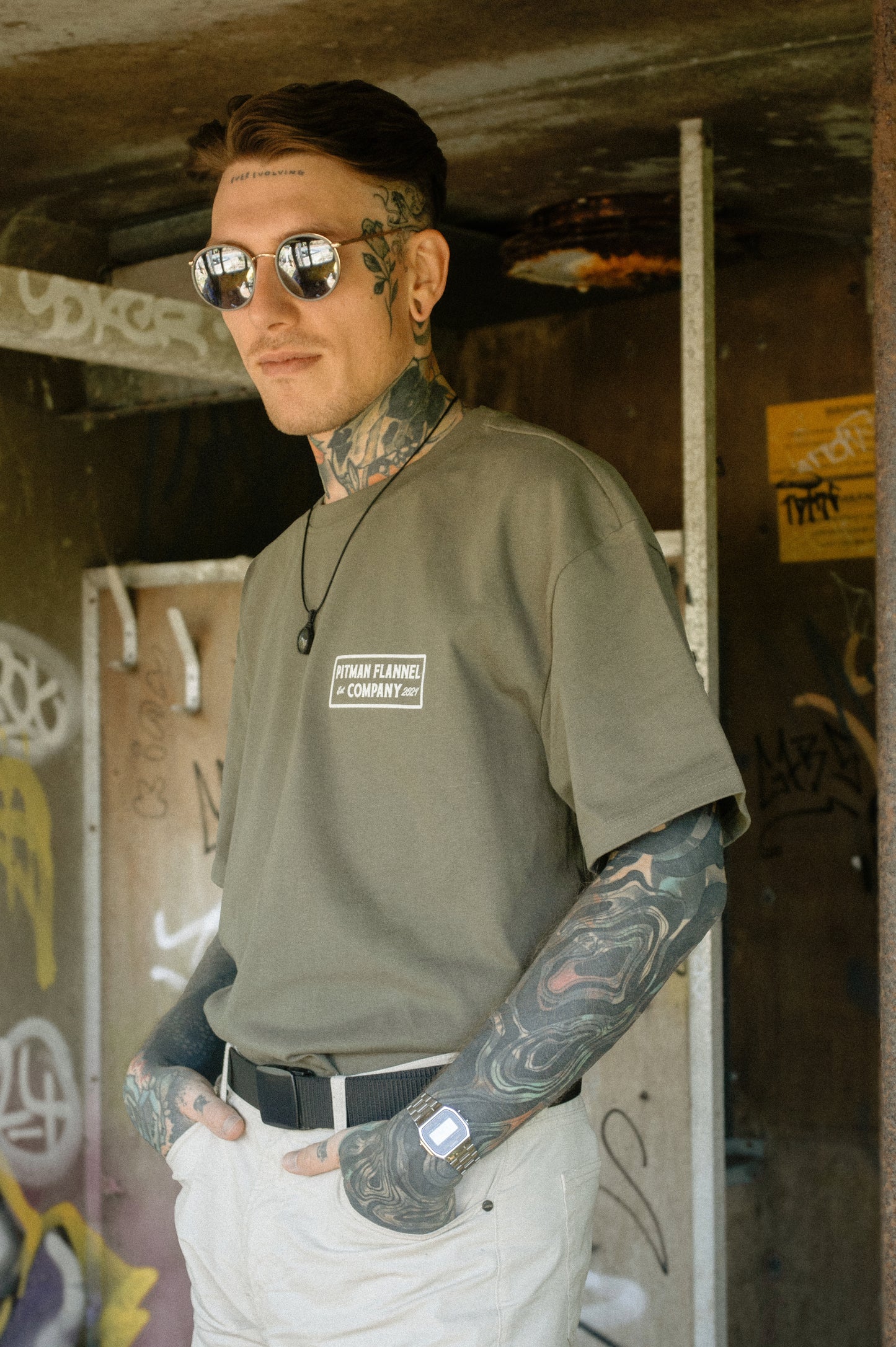 Brotherhood Tee Olive Green