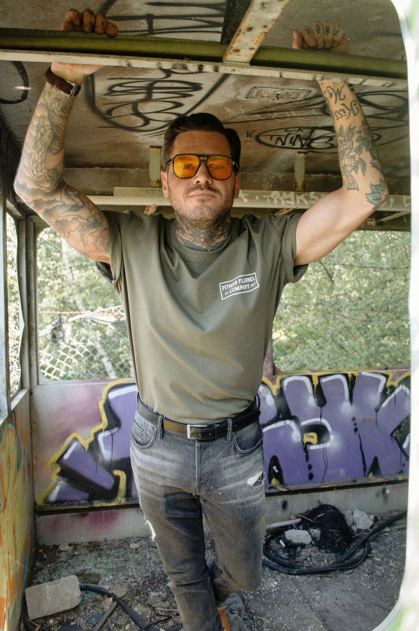 Brotherhood Tee Olive Green