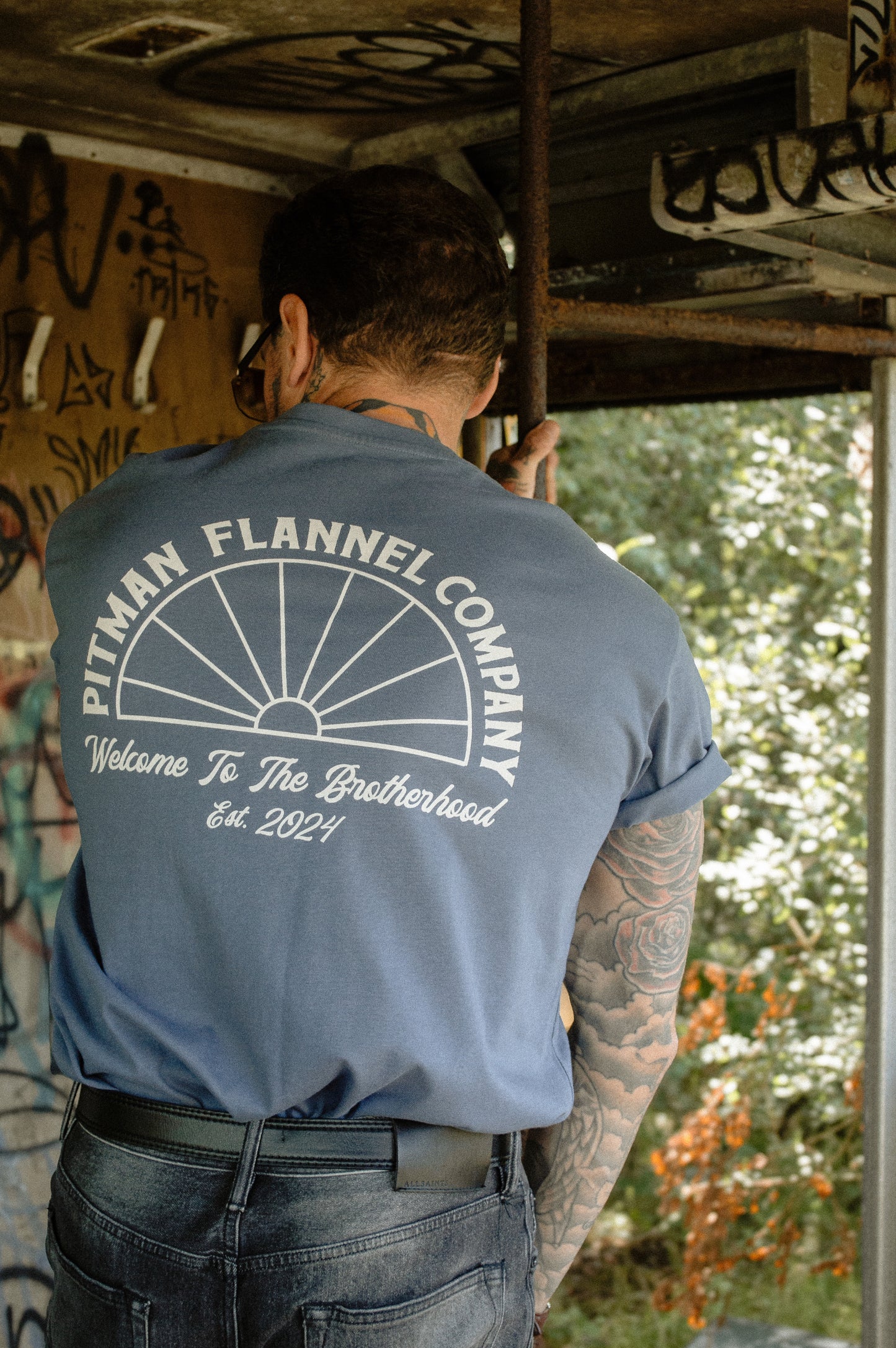 Brotherhood Tee Vintage Blue