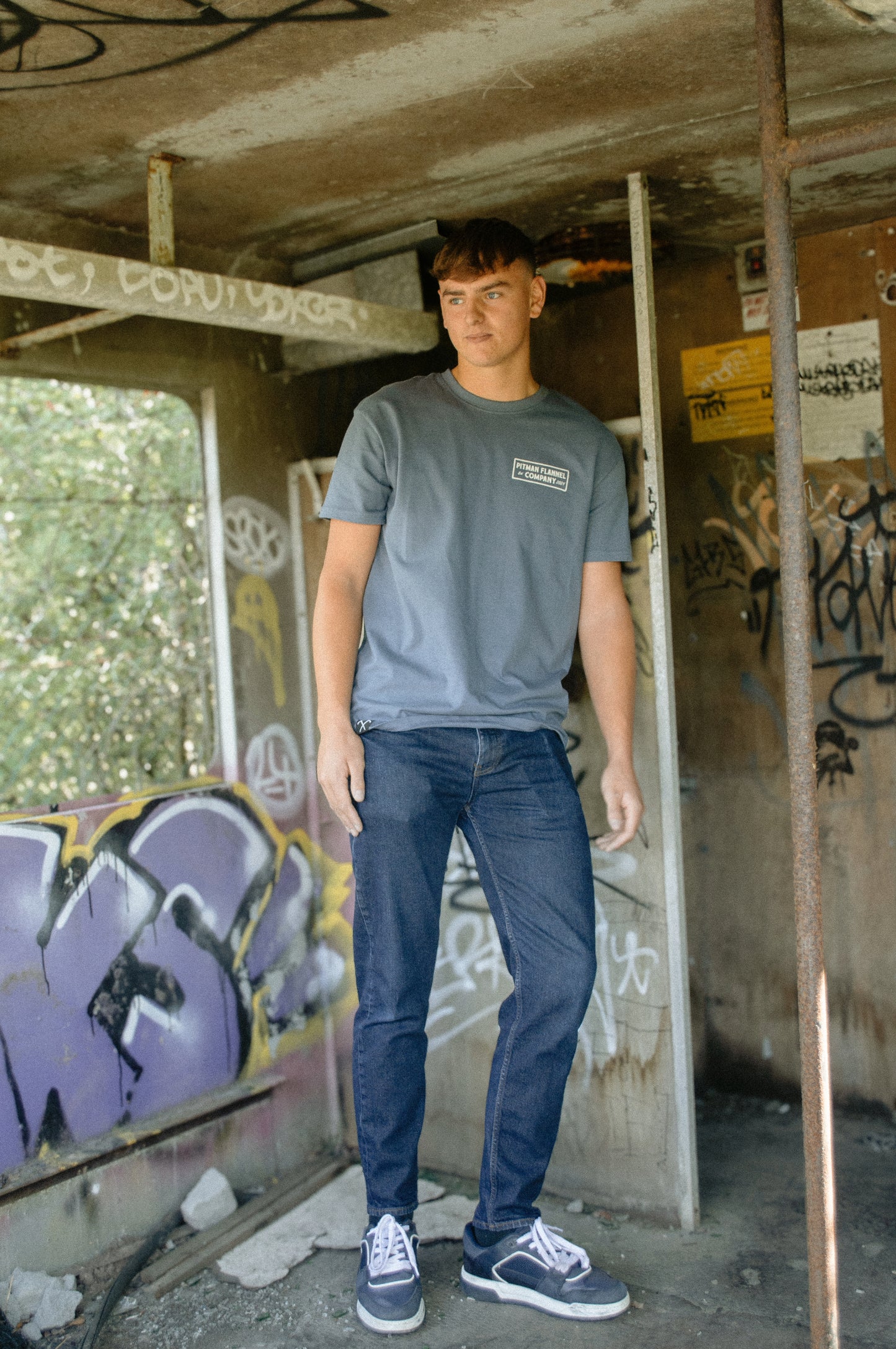 Brotherhood Tee Vintage Blue