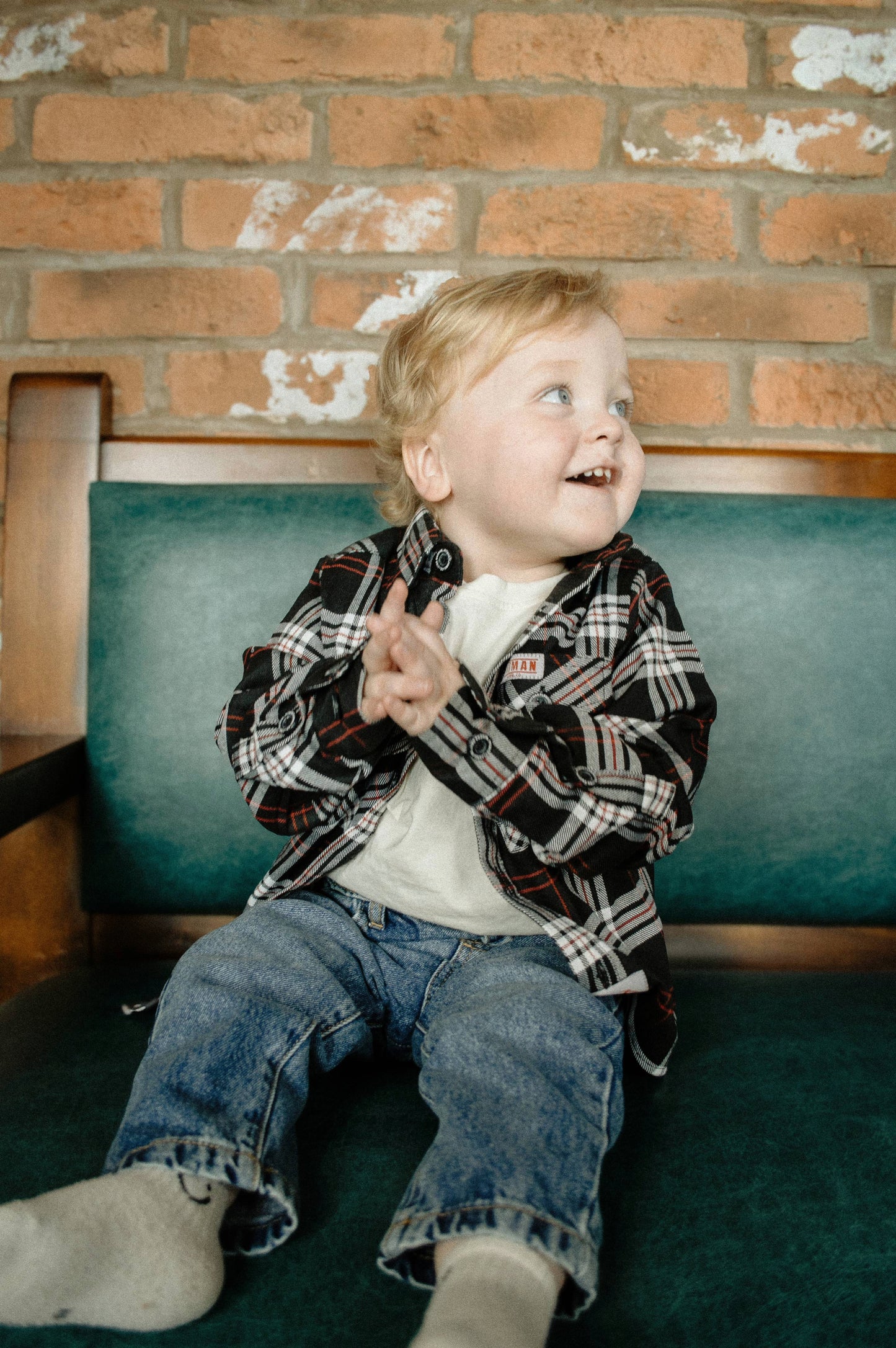 Kids Astley Green Flannel